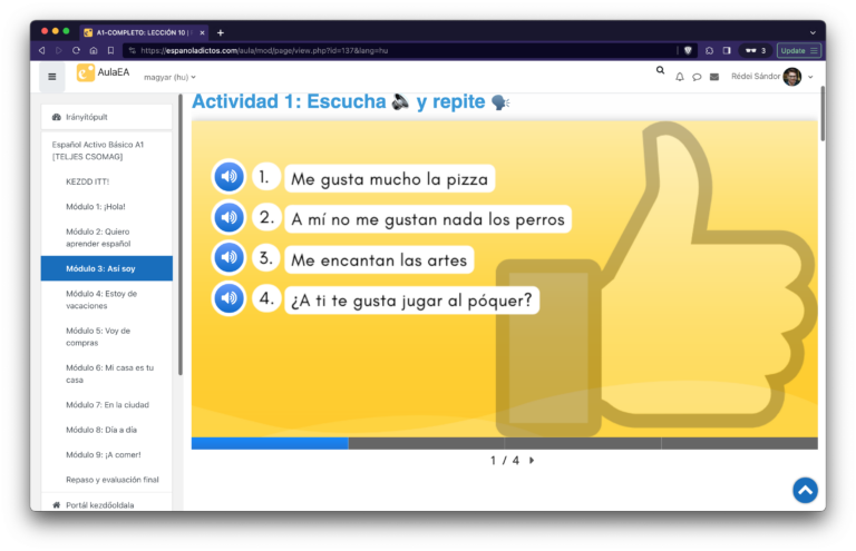 escucha y repite