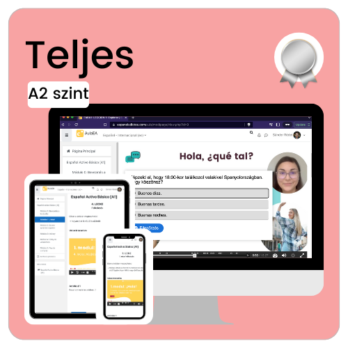Español Activo Básico A2 interaktív videókurzus - TELJES csomag